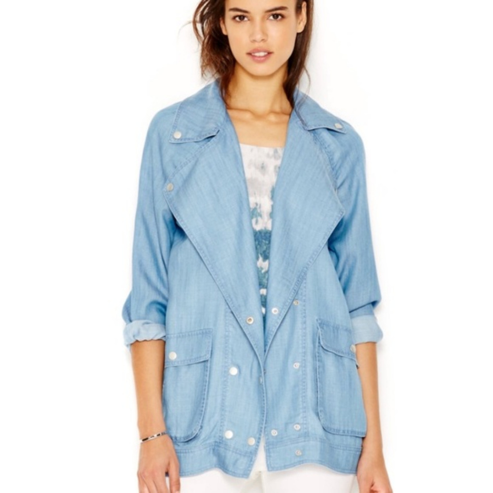 Rachel Roy Tencel Cargo Chambray Jacket